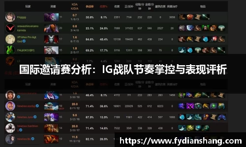 国际邀请赛分析：IG战队节奏掌控与表现评析